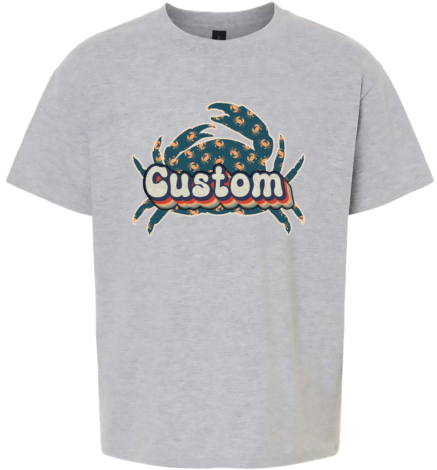 Custom Retro Crabs Children's Gildan Soft Shirt