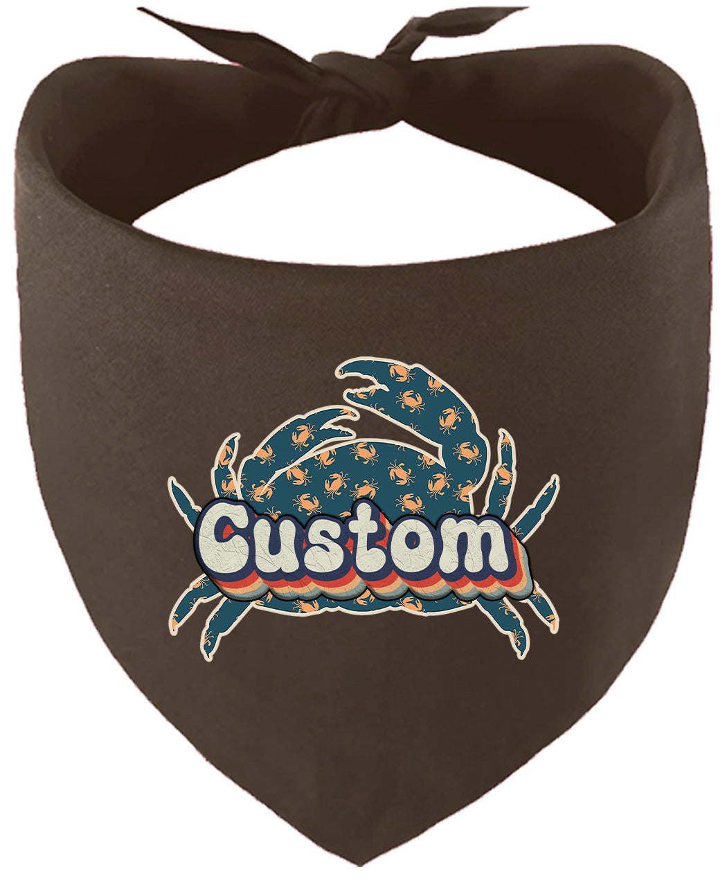 Custom Retro Crabs Pet Bandana