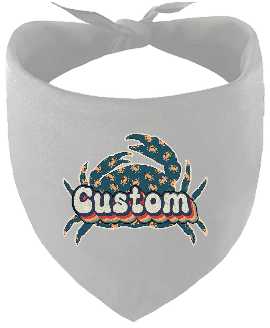Custom Retro Crabs Pet Bandana