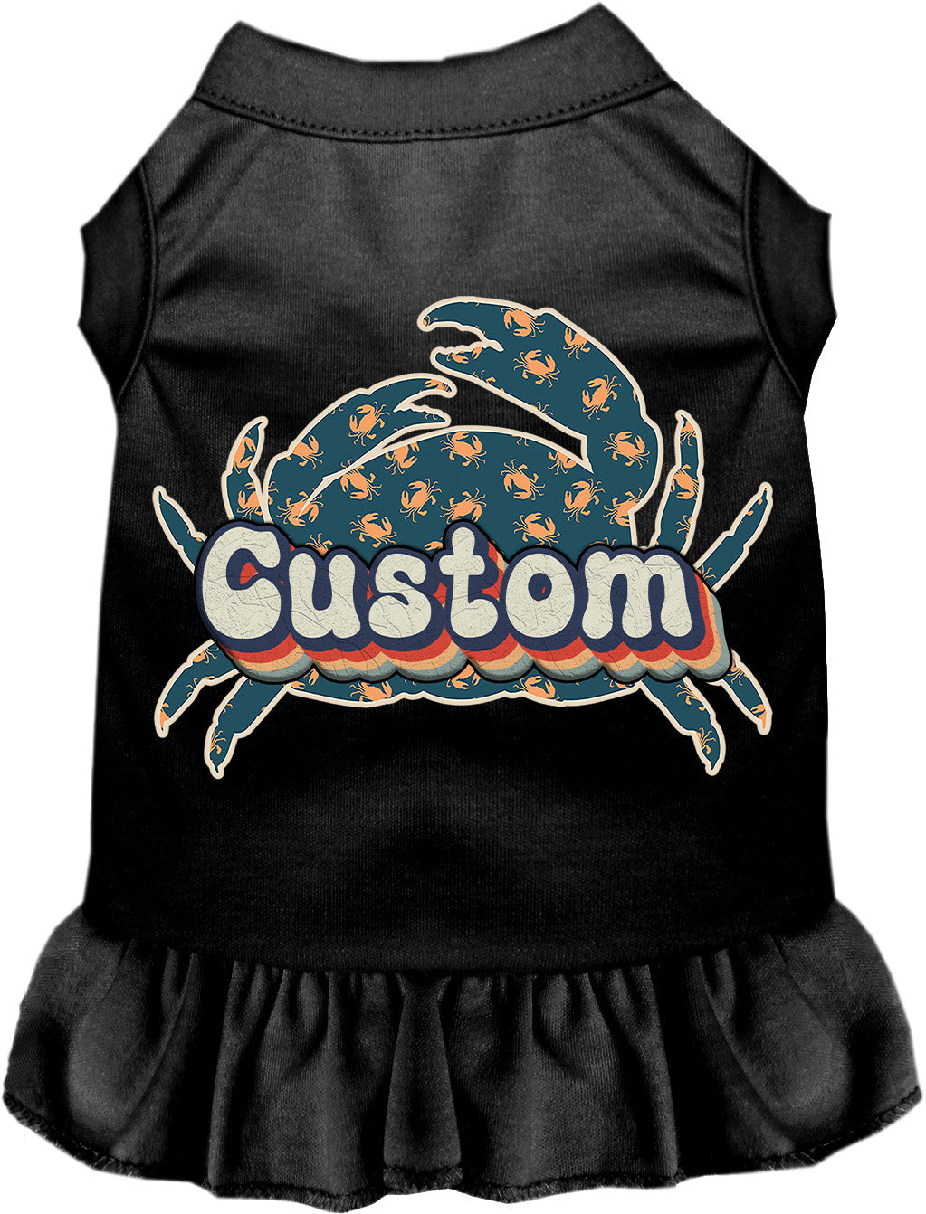 Custom Retro Crabs Pet Dress