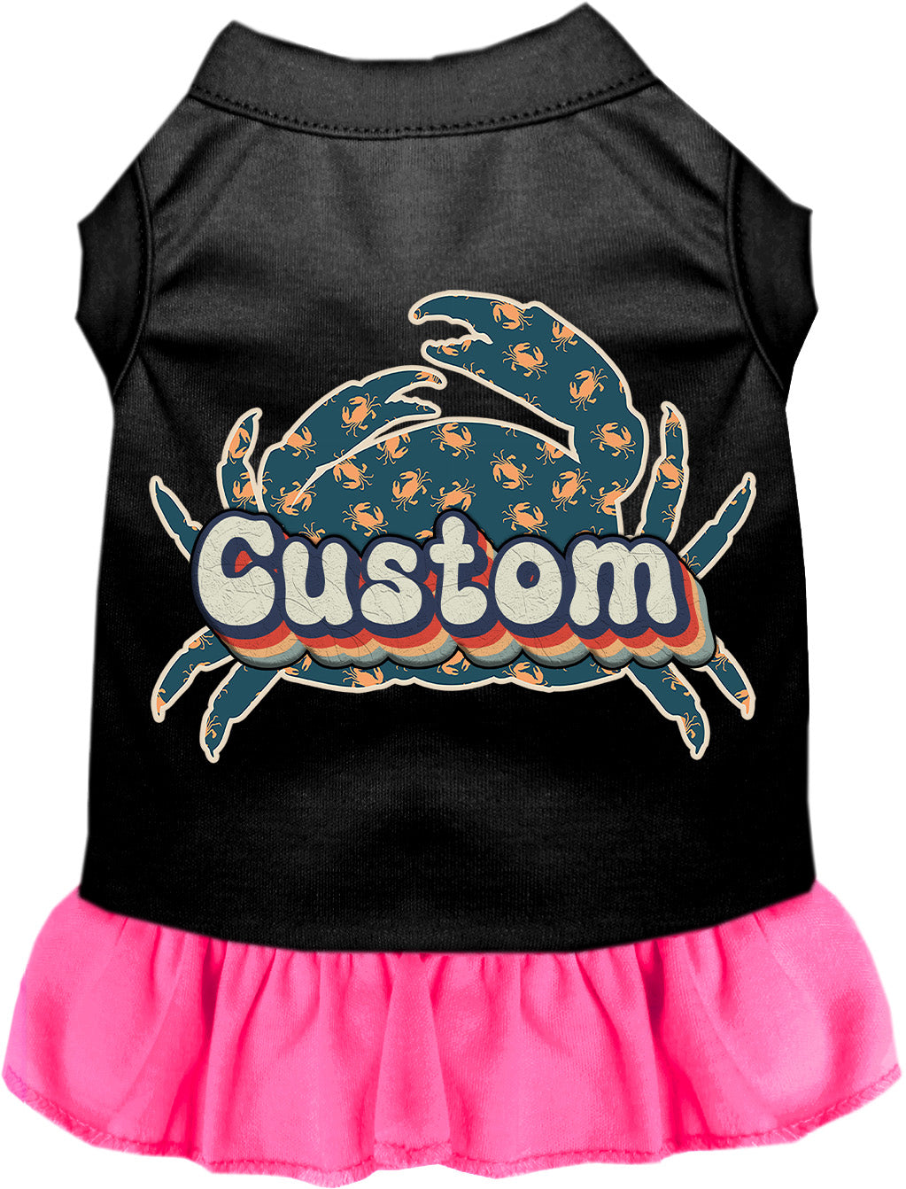 Custom Retro Crabs Pet Dress