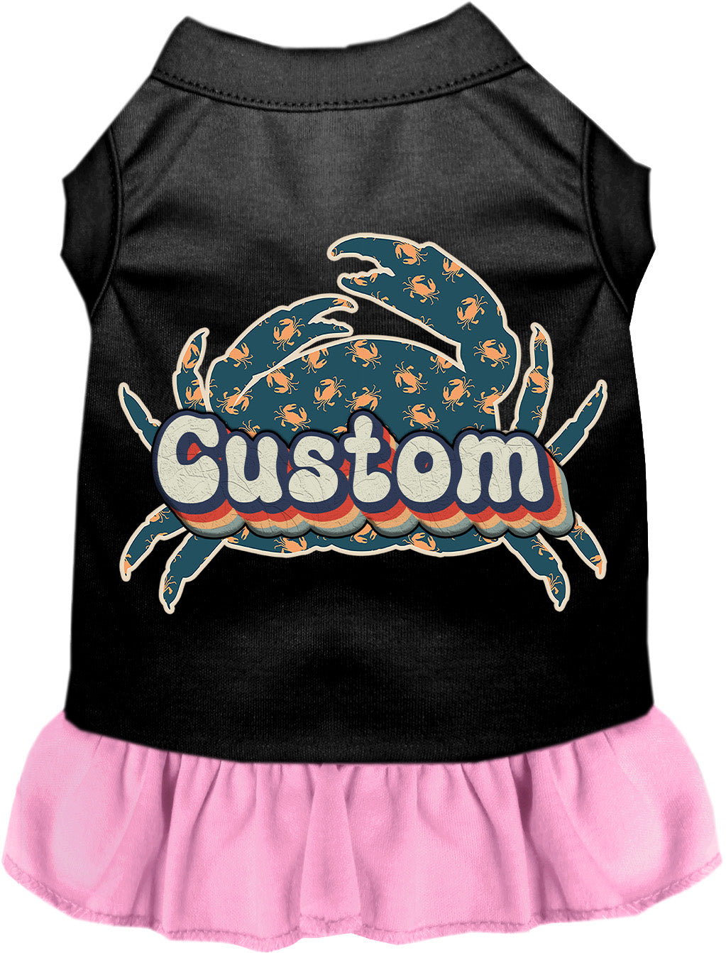 Custom Retro Crabs Pet Dress