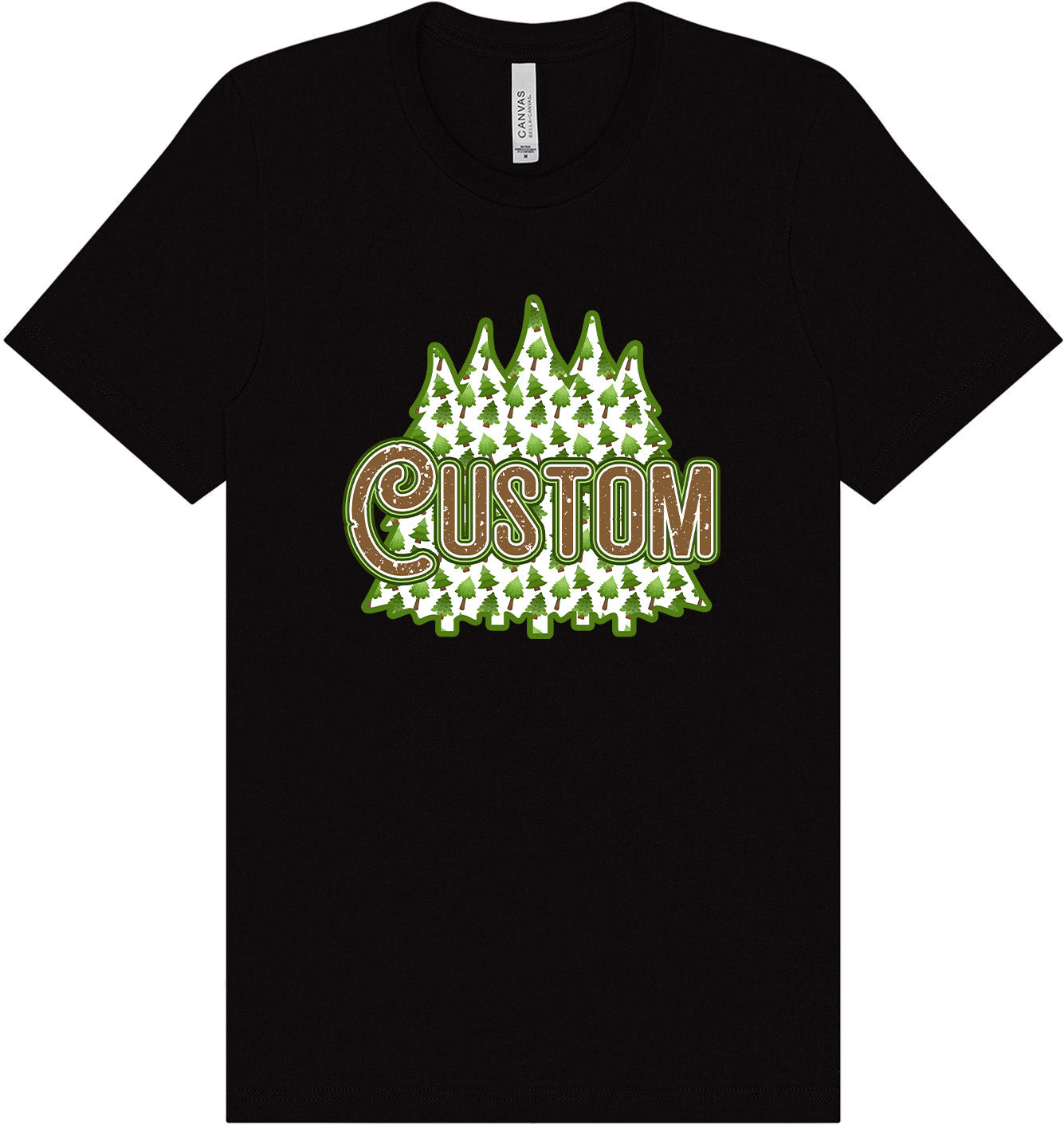 Custom Woodland Trees Adult Bella Canvas Shirt