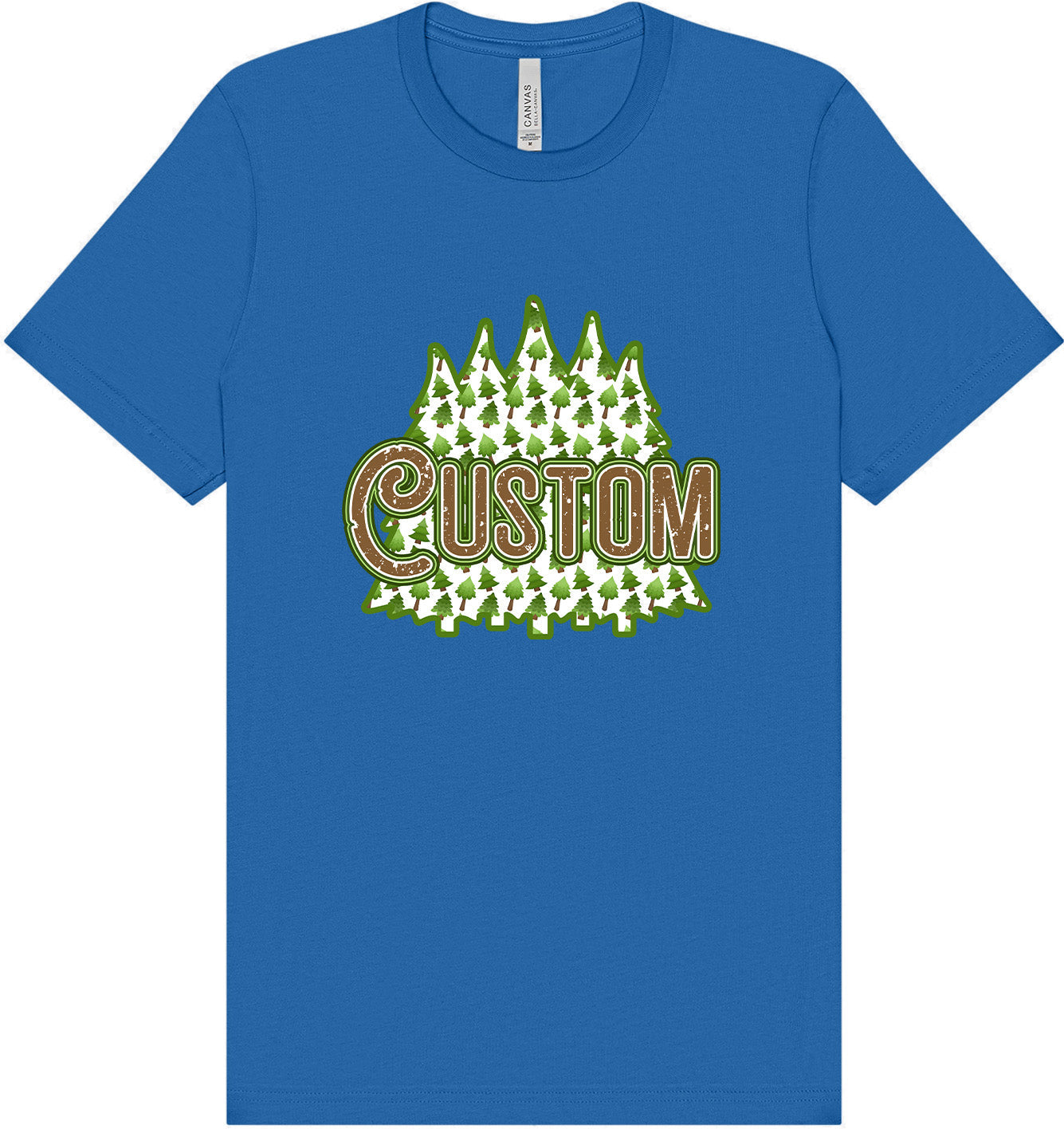 Custom Woodland Trees Adult Bella Canvas Shirt