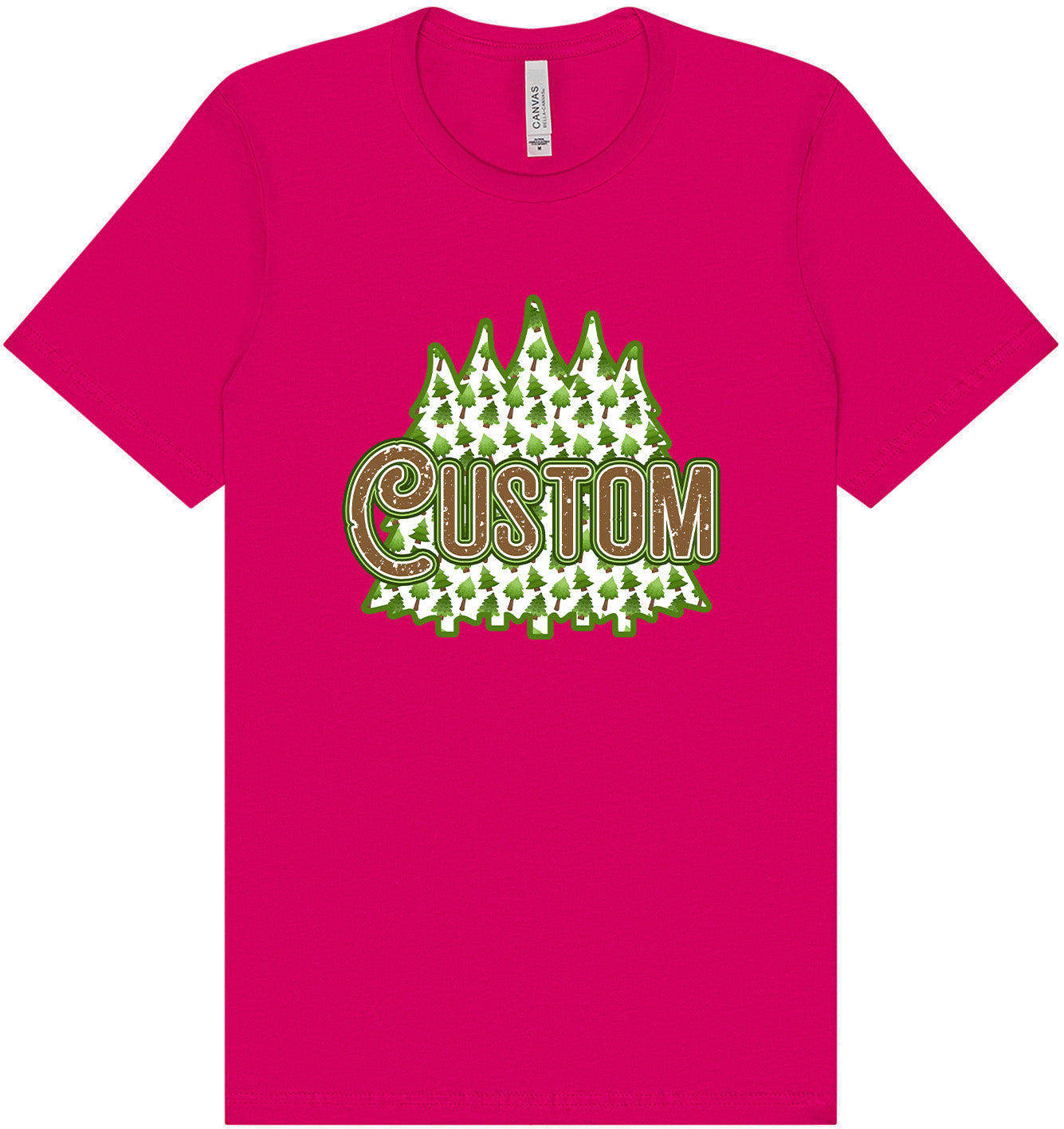 Custom Woodland Trees Adult Bella Canvas Shirt