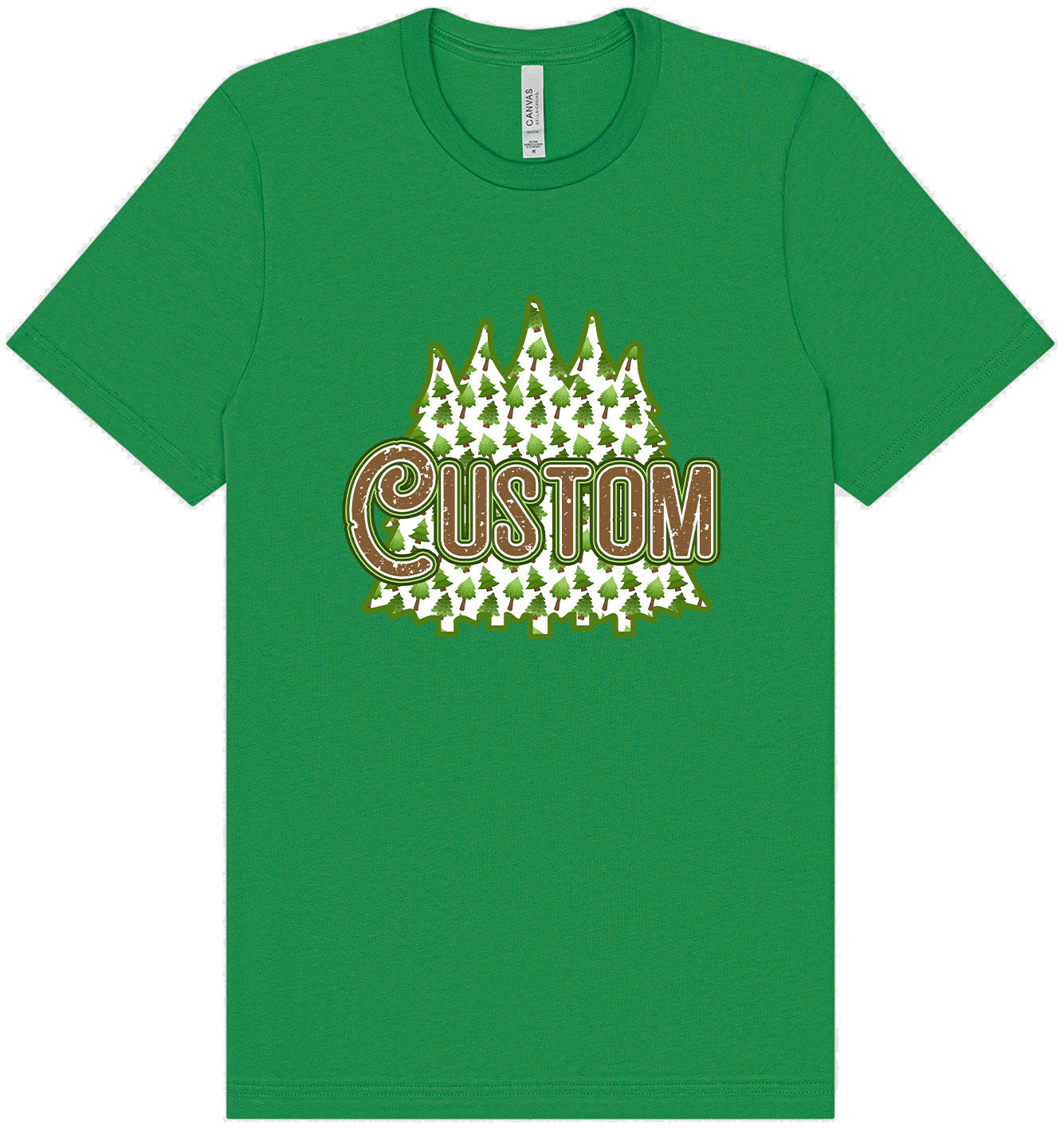 Custom Woodland Trees Adult Bella Canvas Shirt
