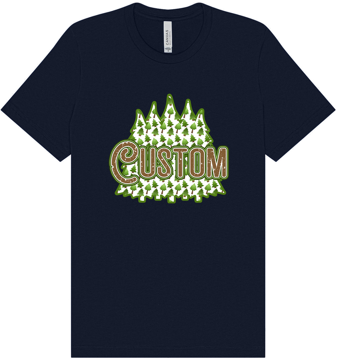 Custom Woodland Trees Adult Bella Canvas Shirt