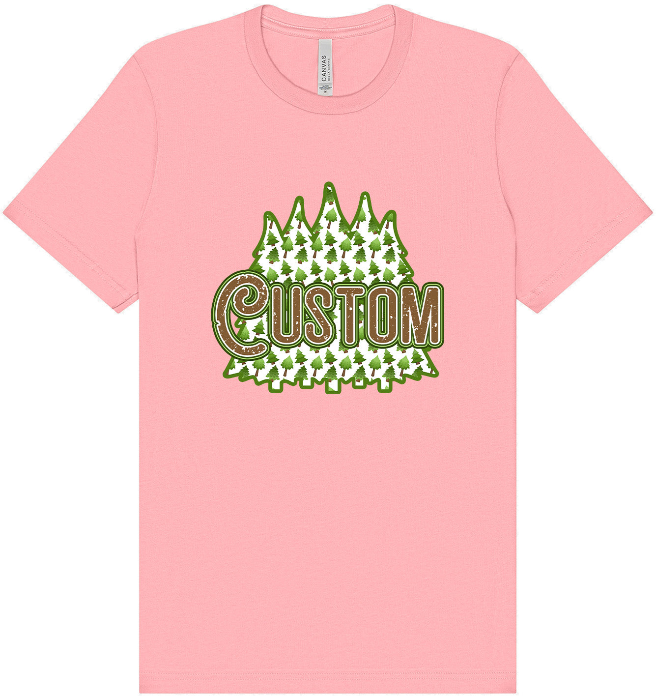 Custom Woodland Trees Adult Bella Canvas Shirt