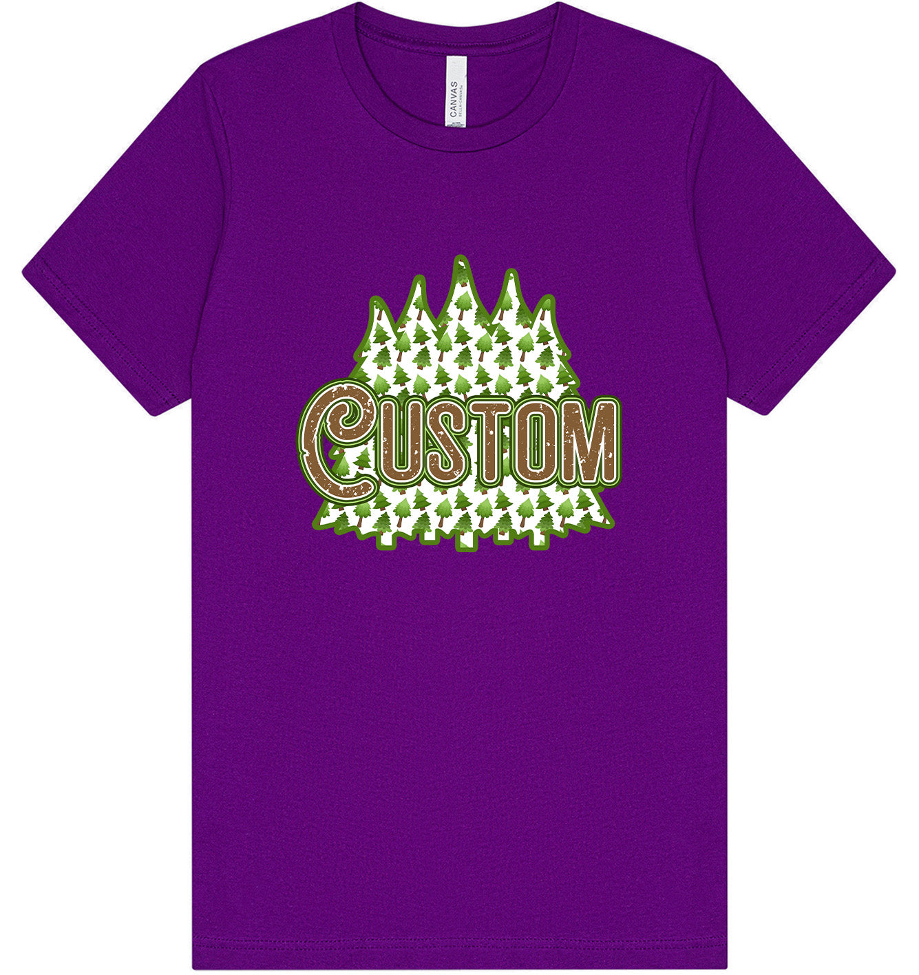 Custom Woodland Trees Adult Bella Canvas Shirt