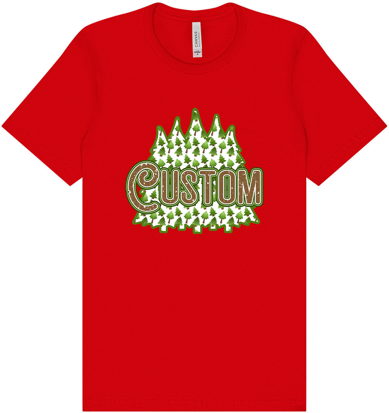 Custom Woodland Trees Adult Bella Canvas Shirt