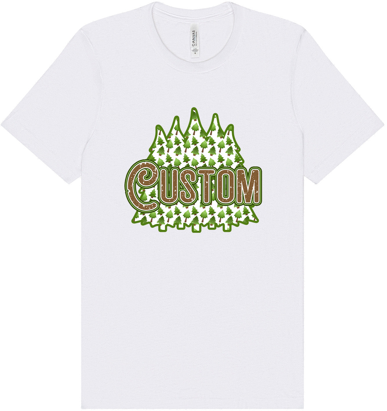 Custom Woodland Trees Adult Bella Canvas Shirt
