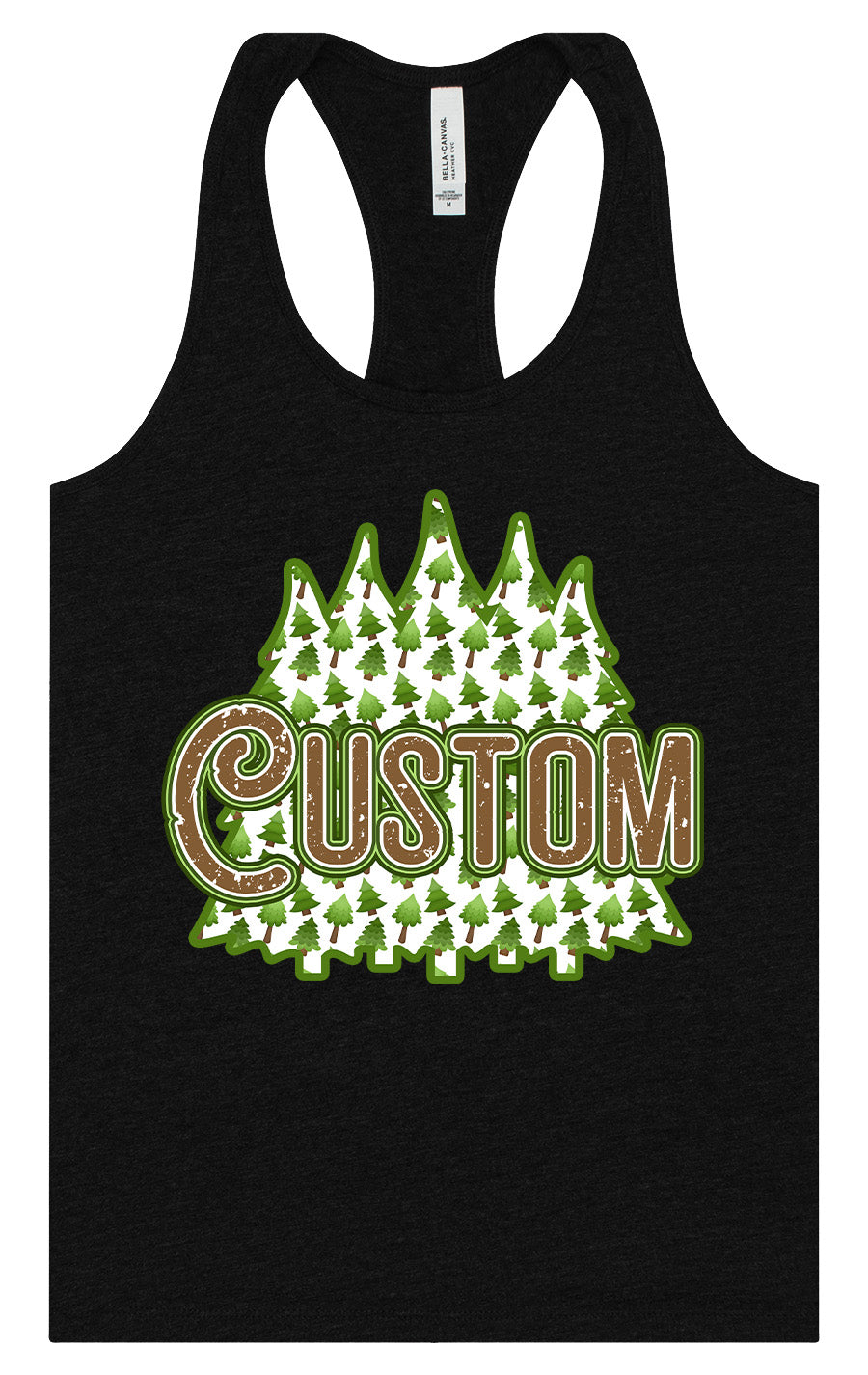 Custom Woodland Trees Women's Racerback Tank