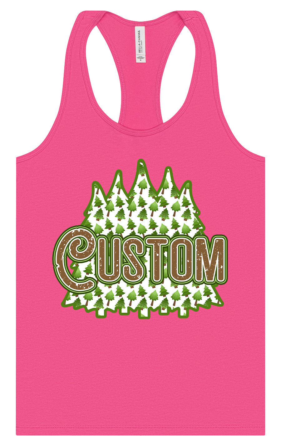 Custom Woodland Trees Women's Racerback Tank