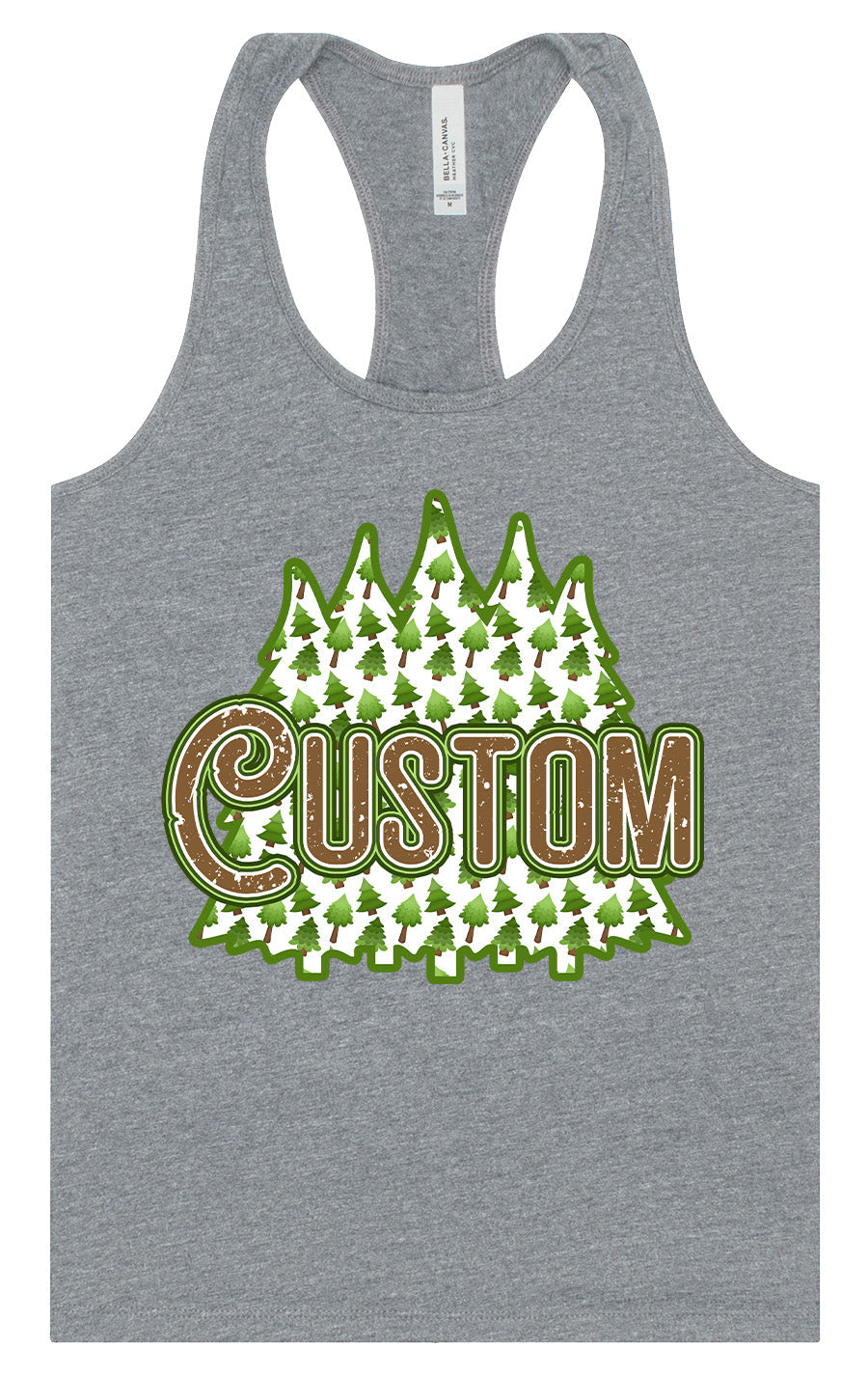 Custom Woodland Trees Women's Racerback Tank