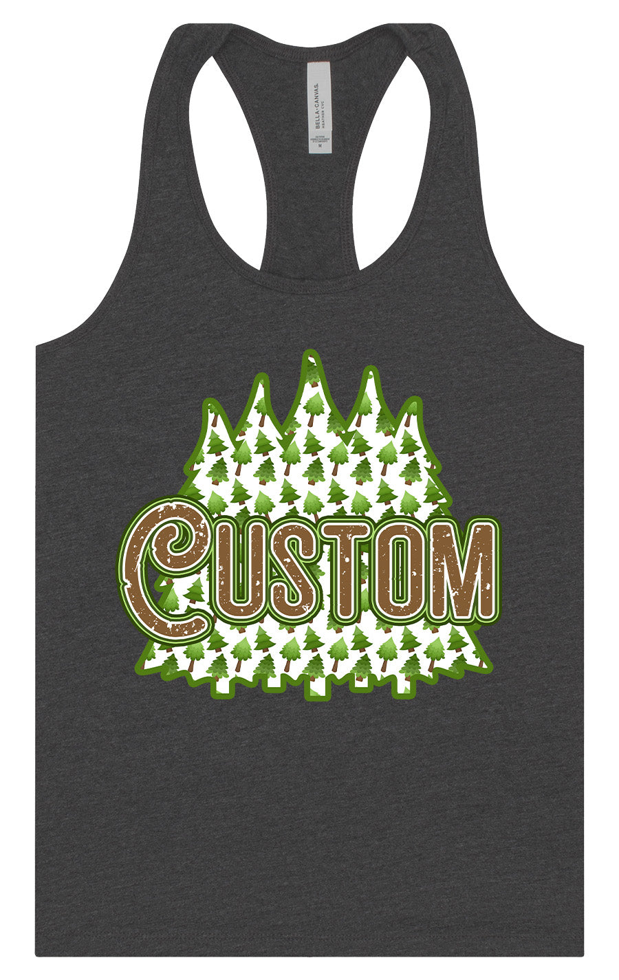 Custom Woodland Trees Women's Racerback Tank