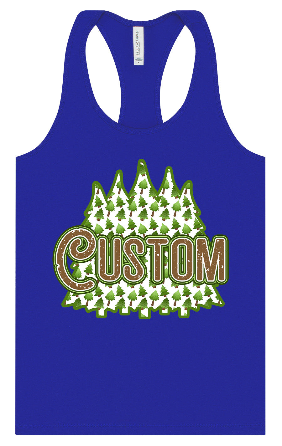 Custom Woodland Trees Women's Racerback Tank