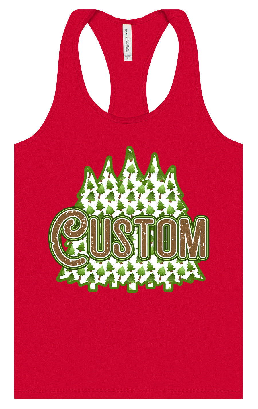 Custom Woodland Trees Women's Racerback Tank