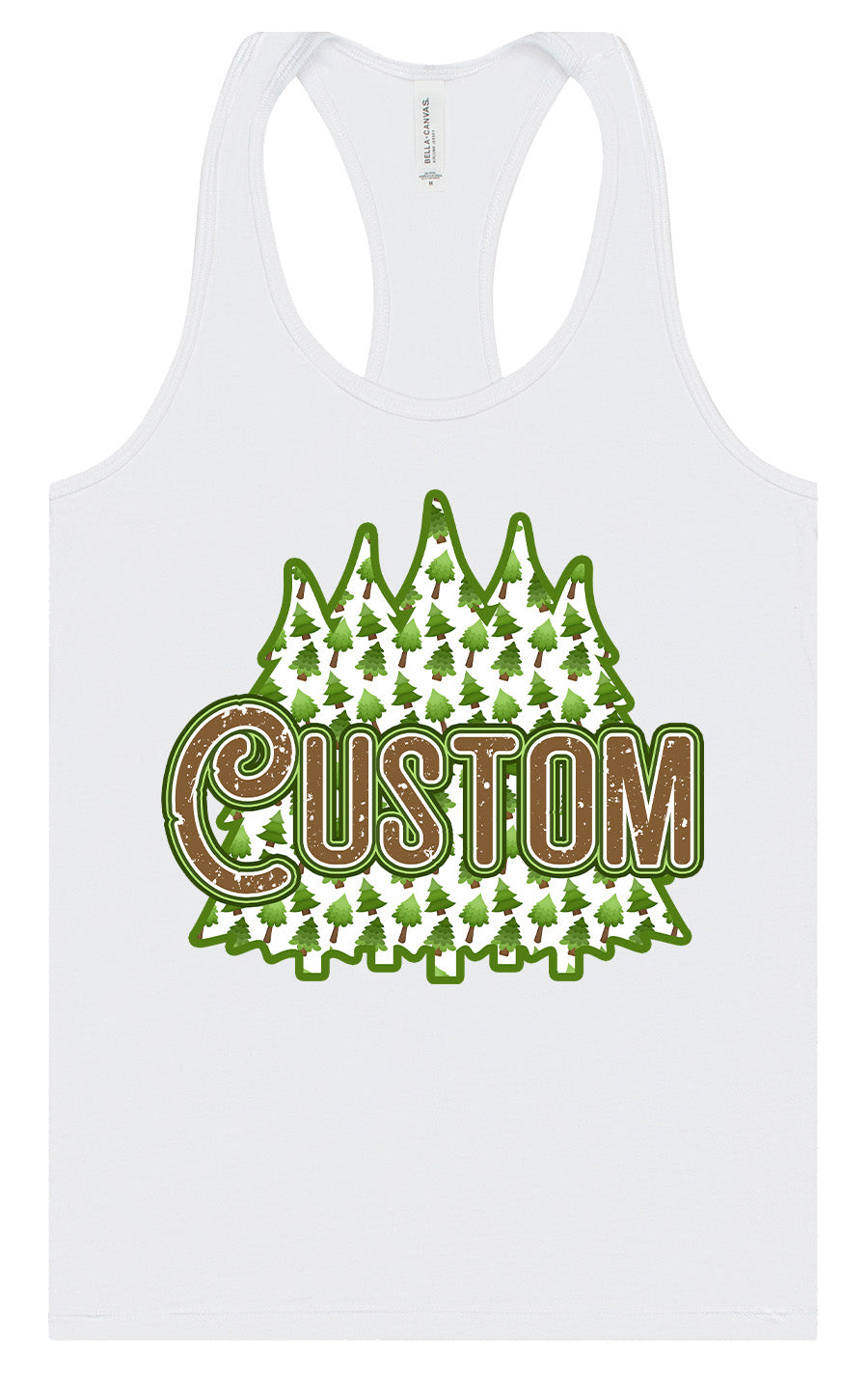 Custom Woodland Trees Women's Racerback Tank