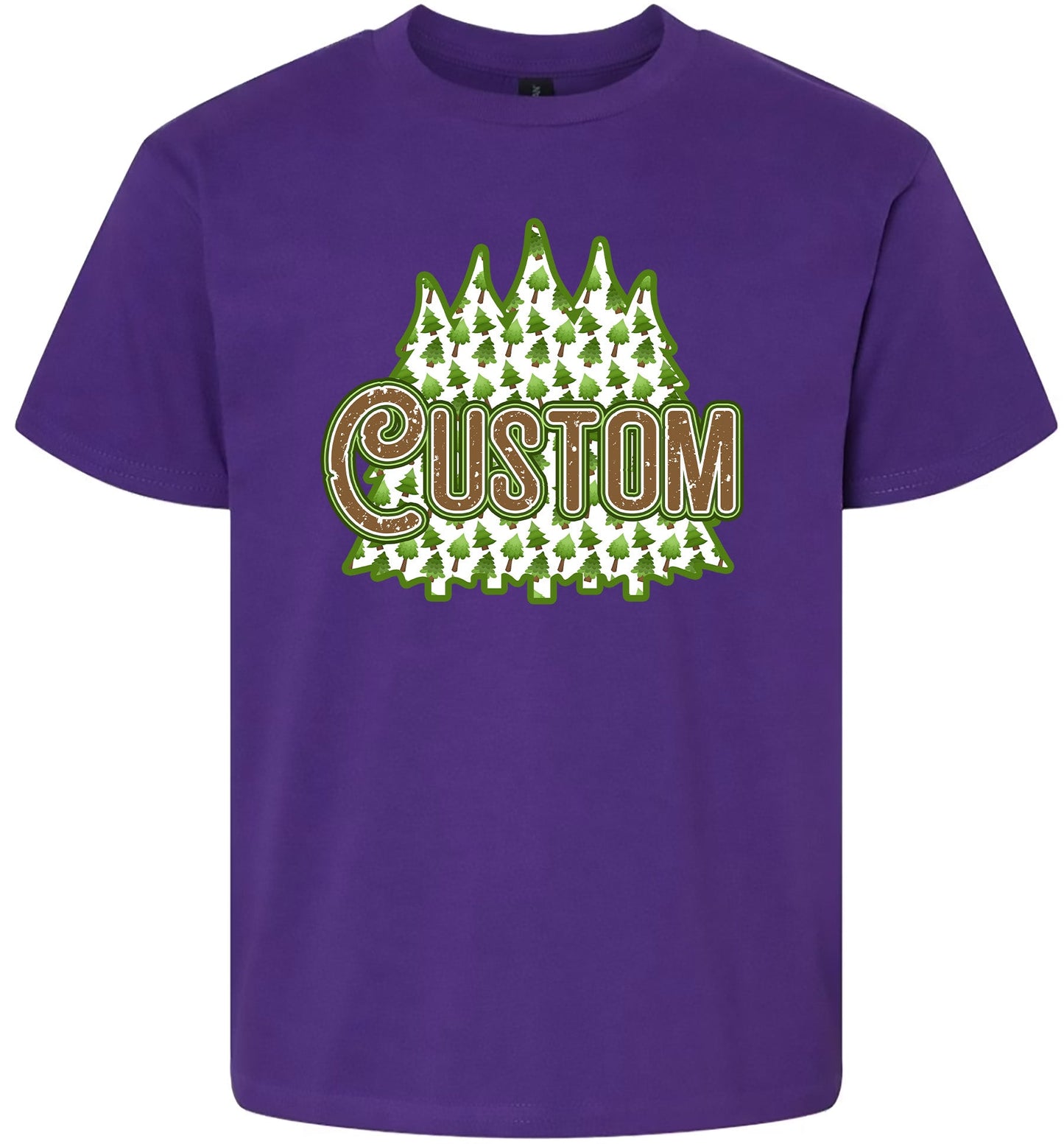Custom Woodland Trees Children's Gildan Soft Shirt