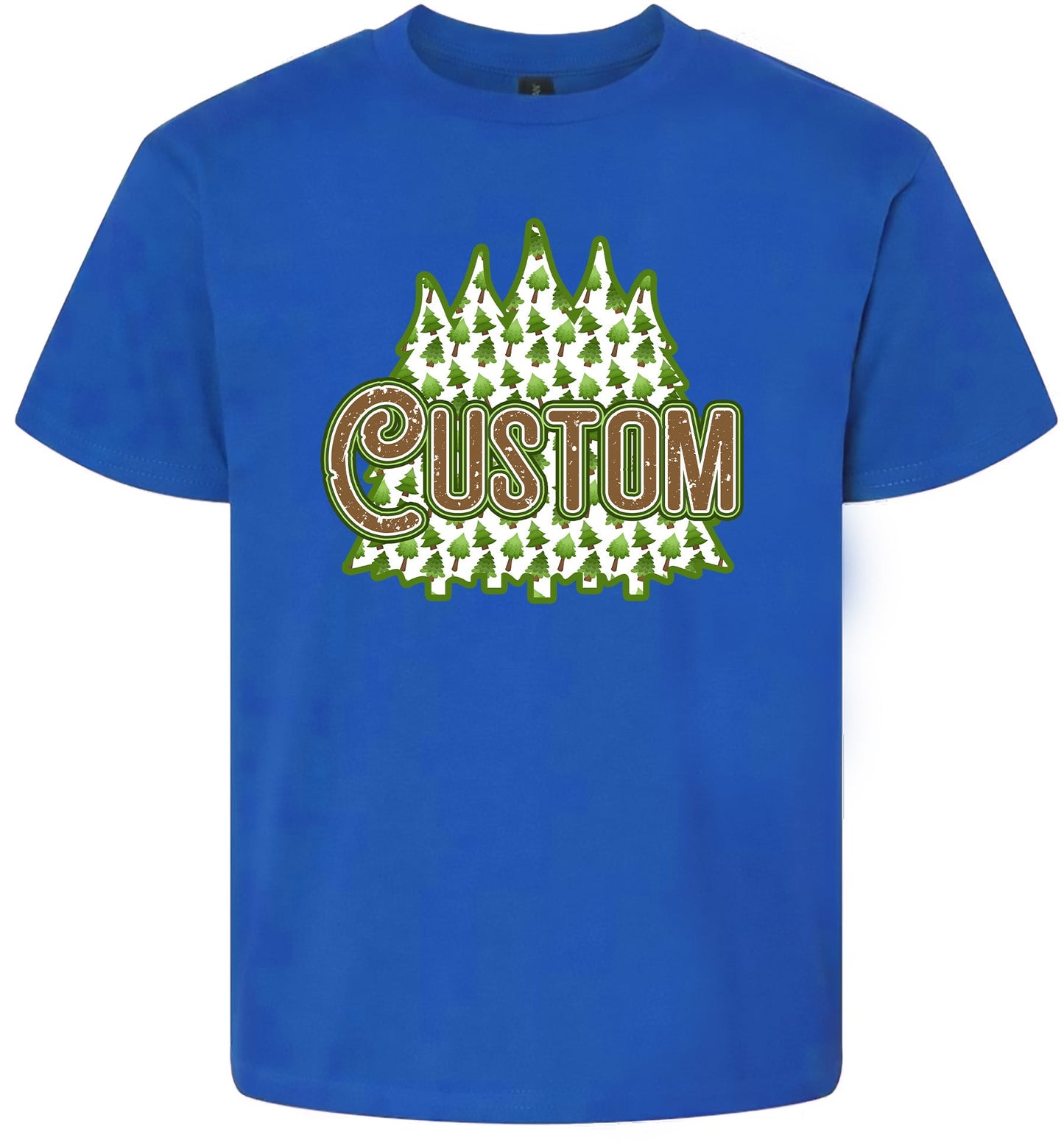Custom Woodland Trees Children's Gildan Soft Shirt