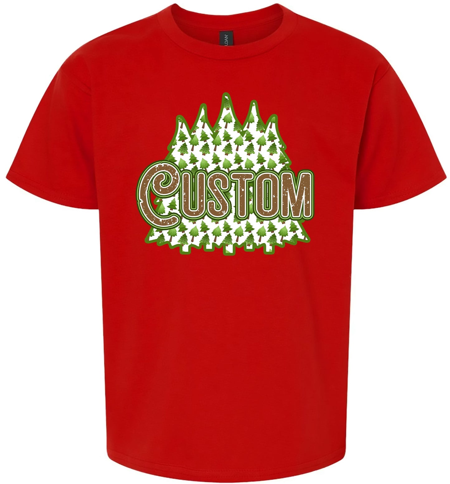 Custom Woodland Trees Children's Gildan Soft Shirt