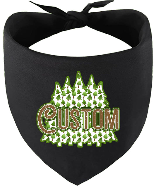 Custom Woodland Trees Pet Bandana