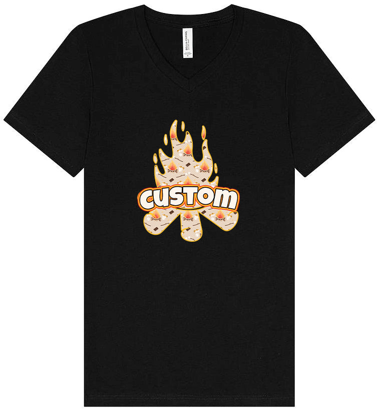 Custom Around the Campfire Unisex V-Neck Shirt