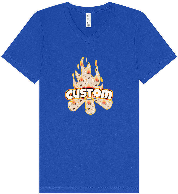 Custom Around the Campfire Unisex V-Neck Shirt