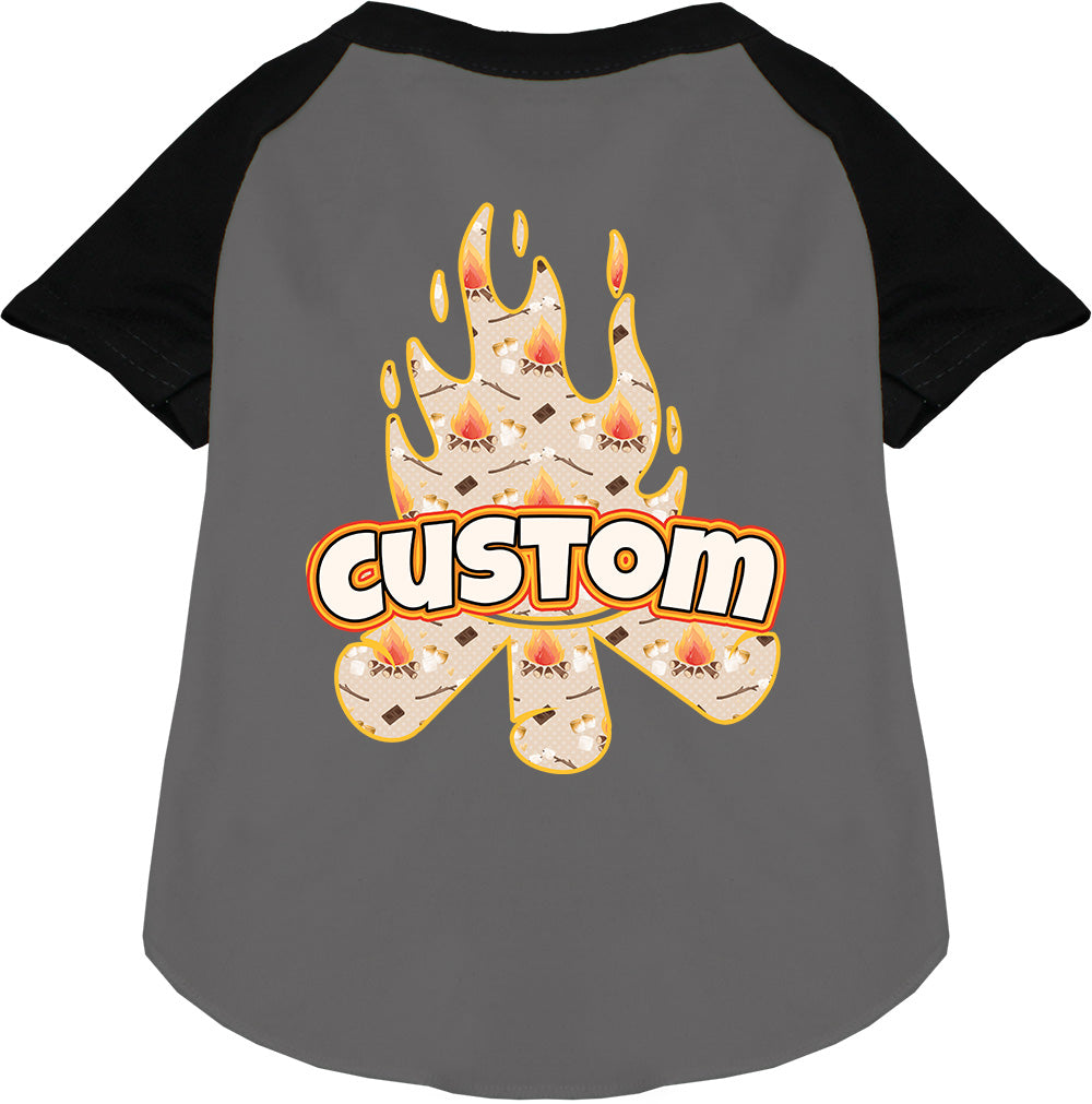 Custom Around the Campfire Pet Raglan Shirts