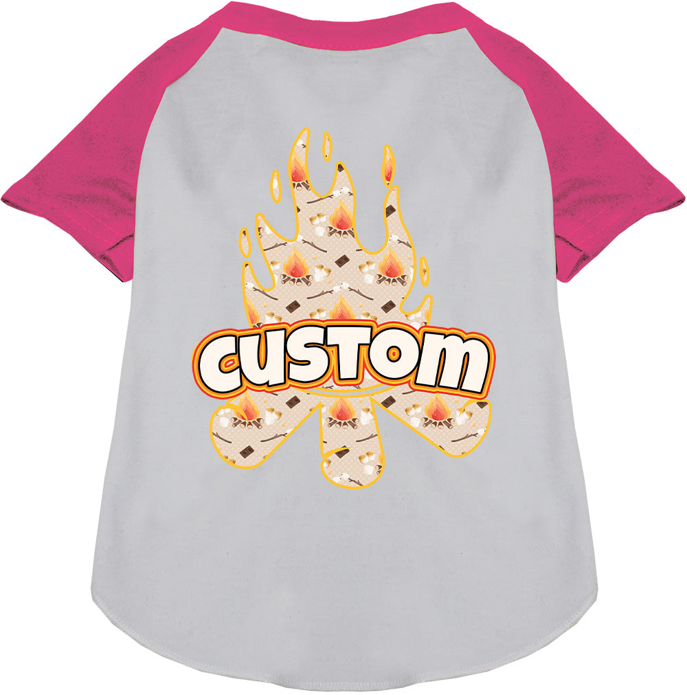Custom Around the Campfire Pet Raglan Shirts