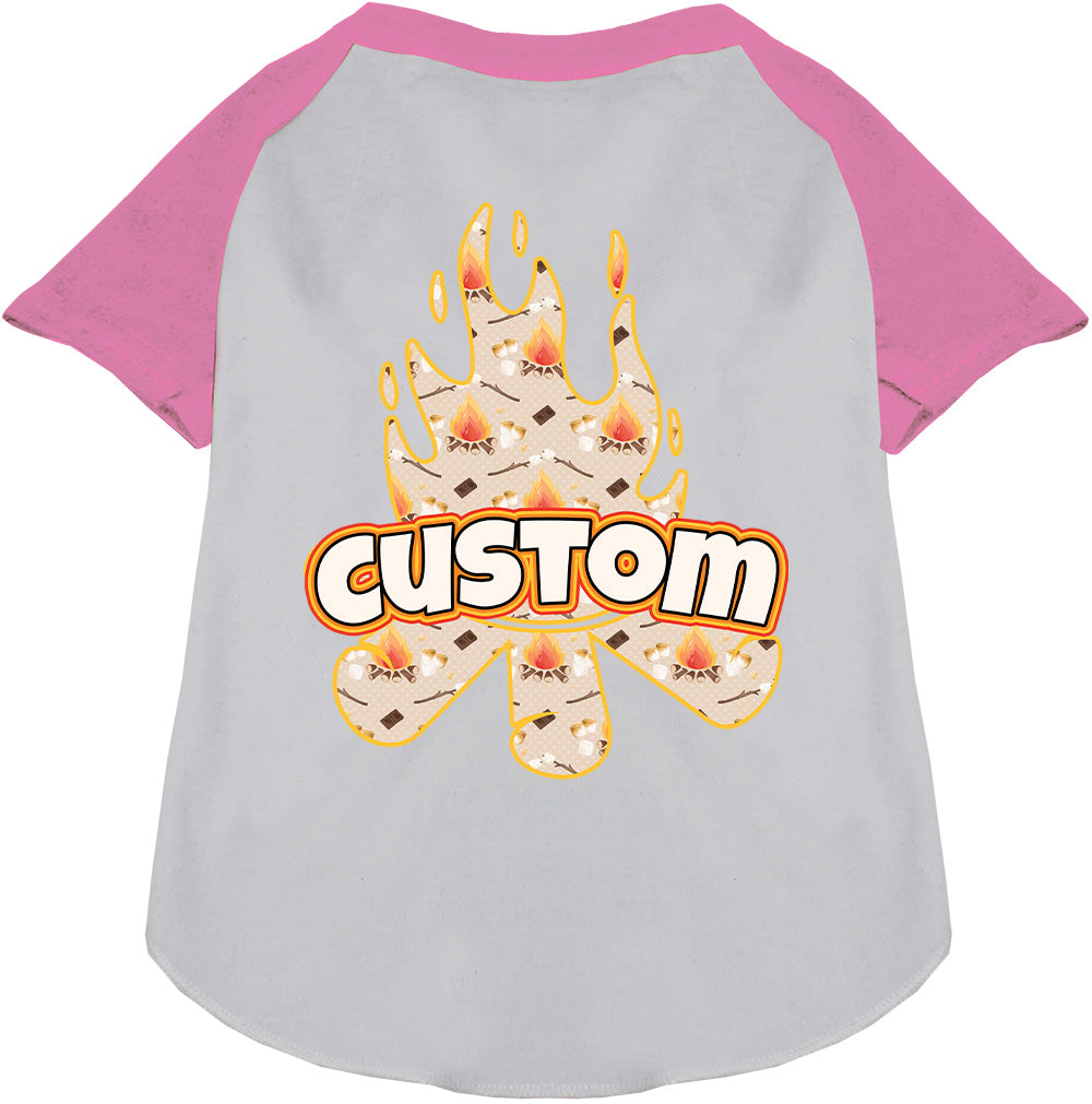Custom Around the Campfire Pet Raglan Shirts
