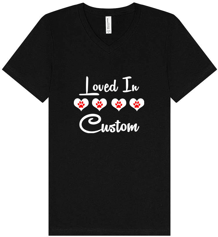 Custom Loved In Unisex V-Neck Shirt