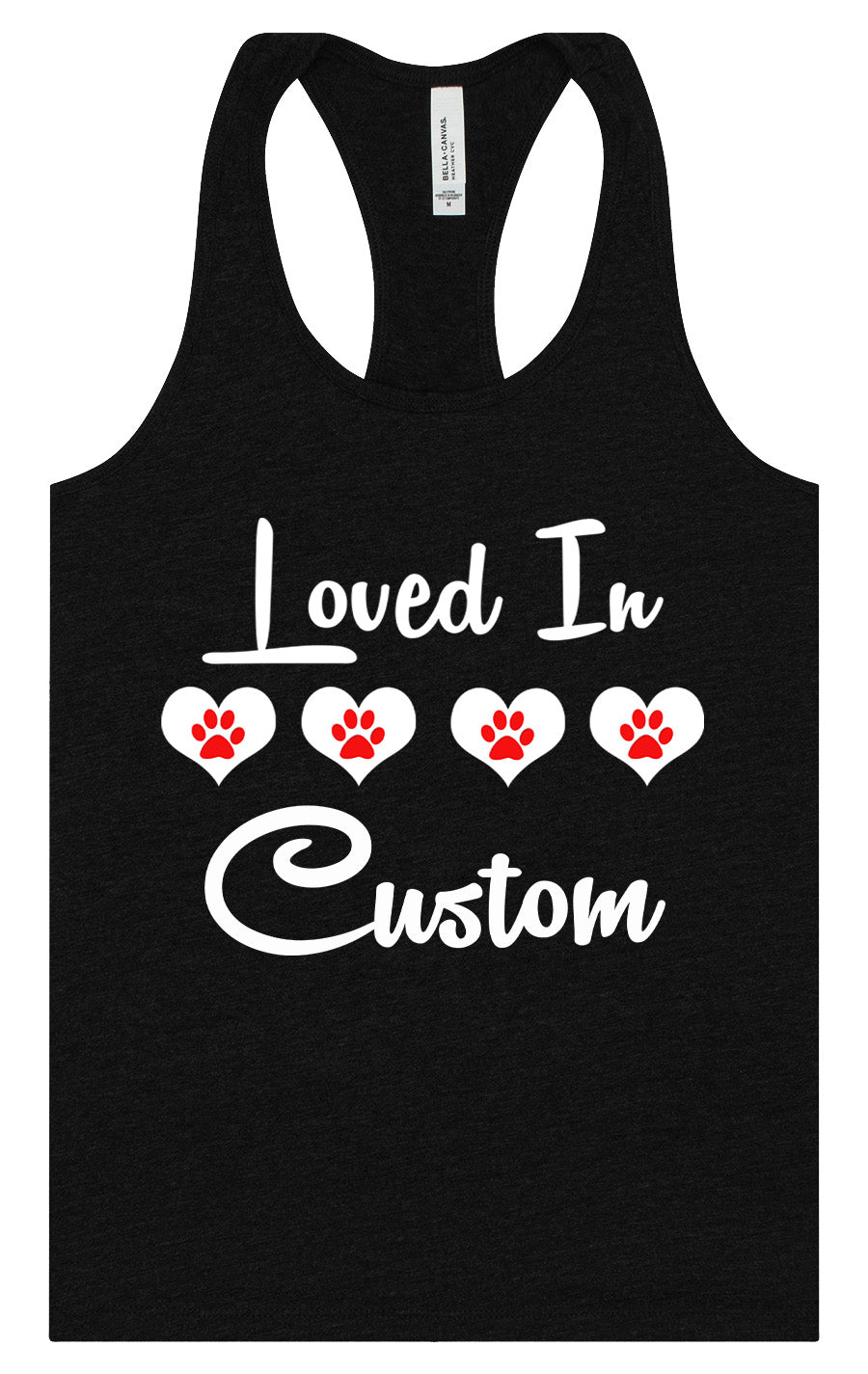 Custom Loved In Women's Racerback Tank