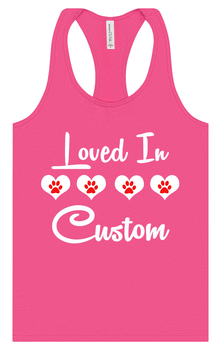 Custom Loved In Women's Racerback Tank