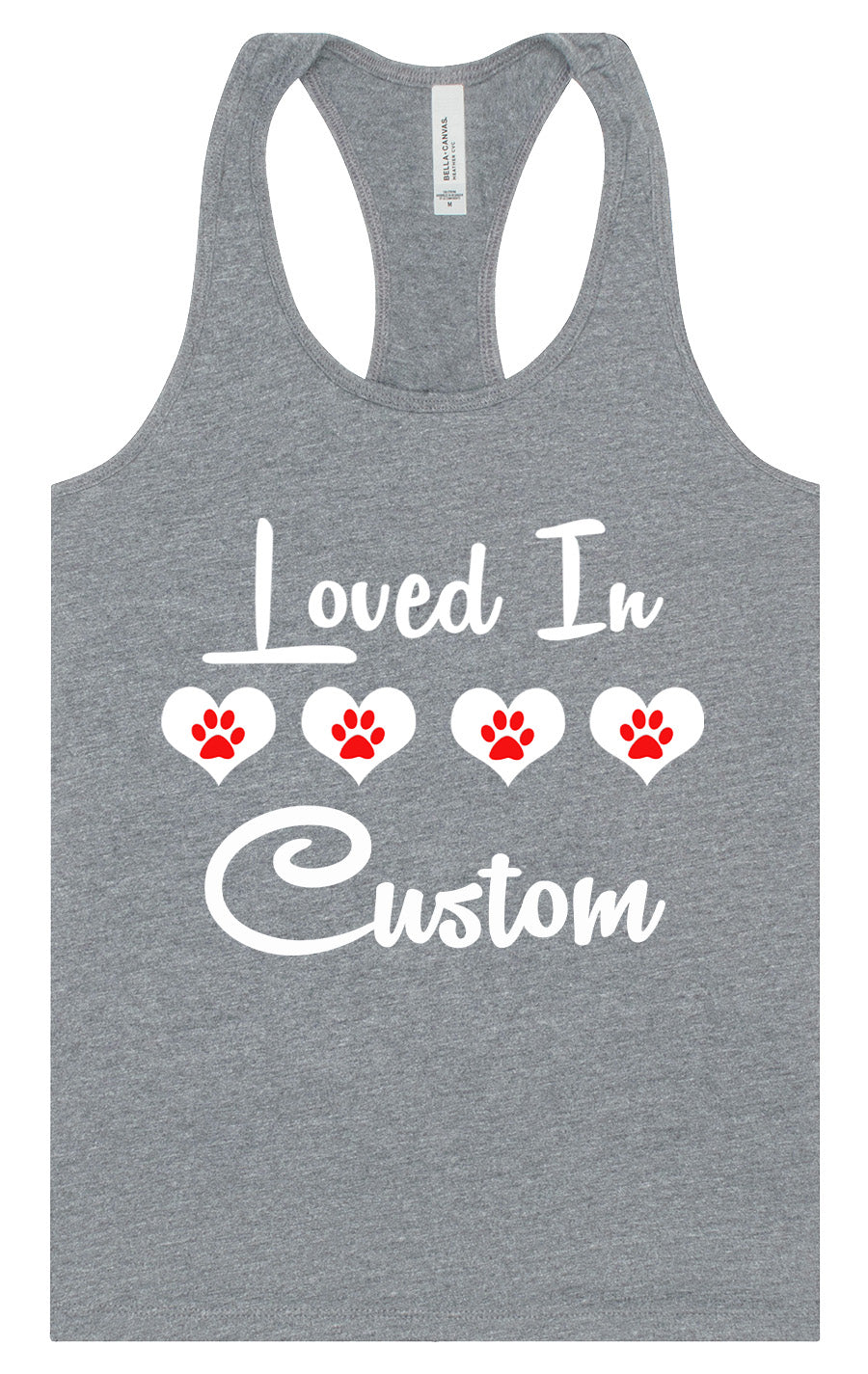Custom Loved In Women's Racerback Tank