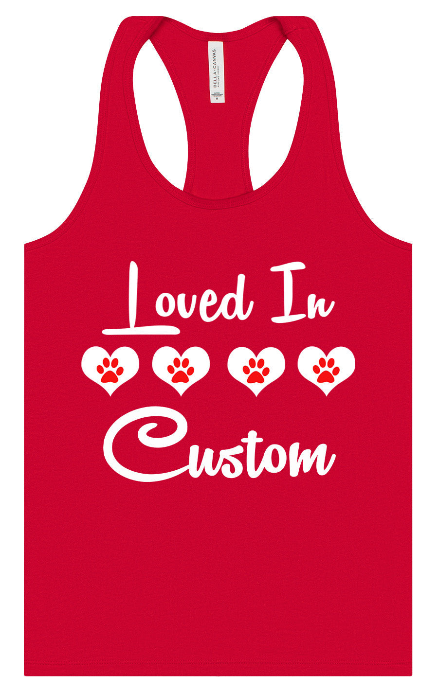 Custom Loved In Women's Racerback Tank