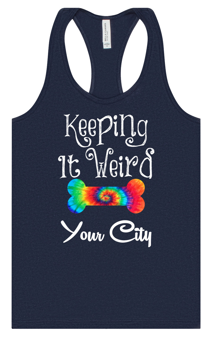 Custom Stay Weird in Women's Racerback Tank