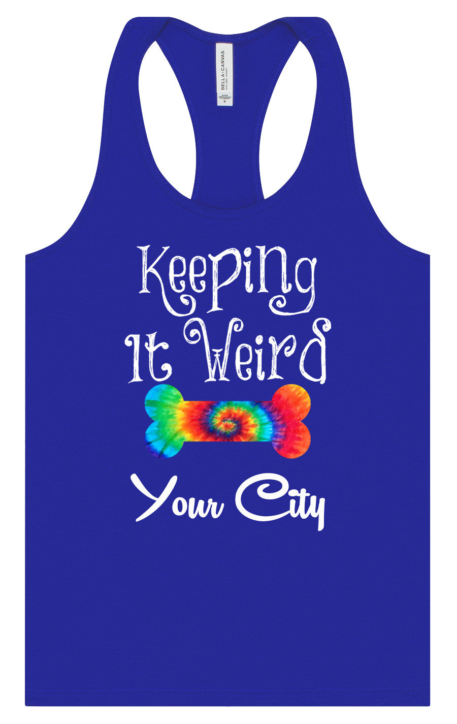 Custom Stay Weird in Women's Racerback Tank