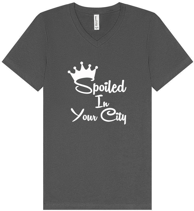 Custom Spoiled In Unisex V-Neck Shirt