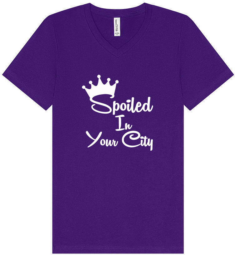 Custom Spoiled In Unisex V-Neck Shirt
