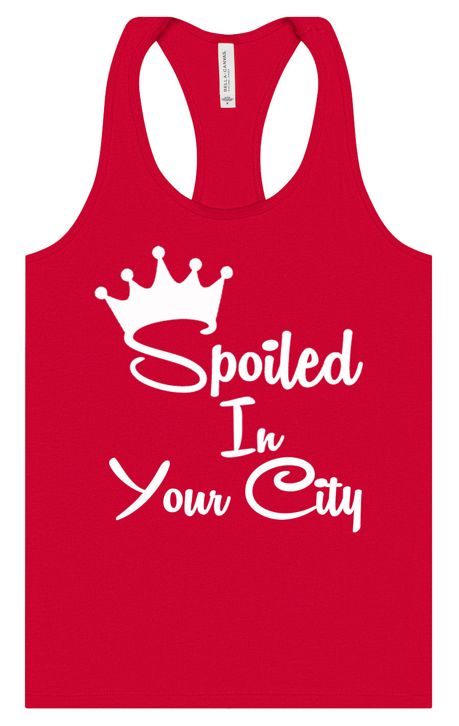 Custom Spoiled In Women's Racerback Tank