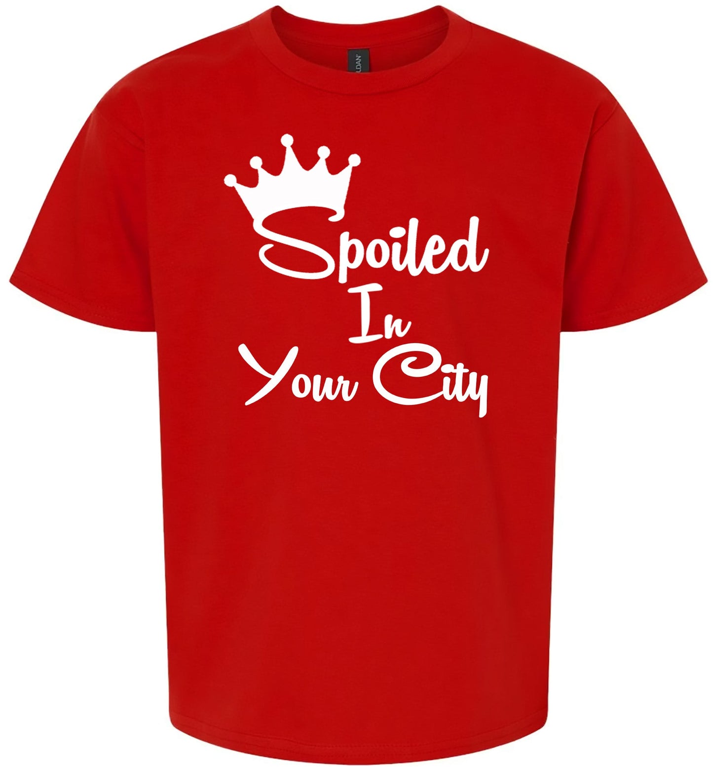 Custom Spoiled In Children's Gildan Soft Shirt