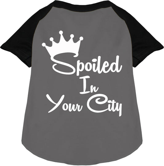 Custom Spoiled In Pet Raglan Shirts