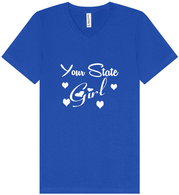 Custom Girl Unisex V-Neck Shirt