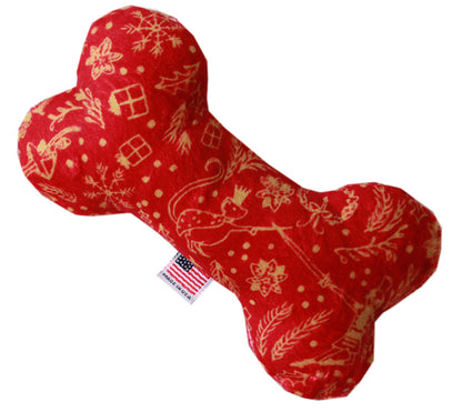 Juguete de peluche en forma de corazón o hueso para mascotas y perros, "Classy Christmas Group" (¡Disponible en diferentes tamaños y 7 opciones de patrones diferentes!)