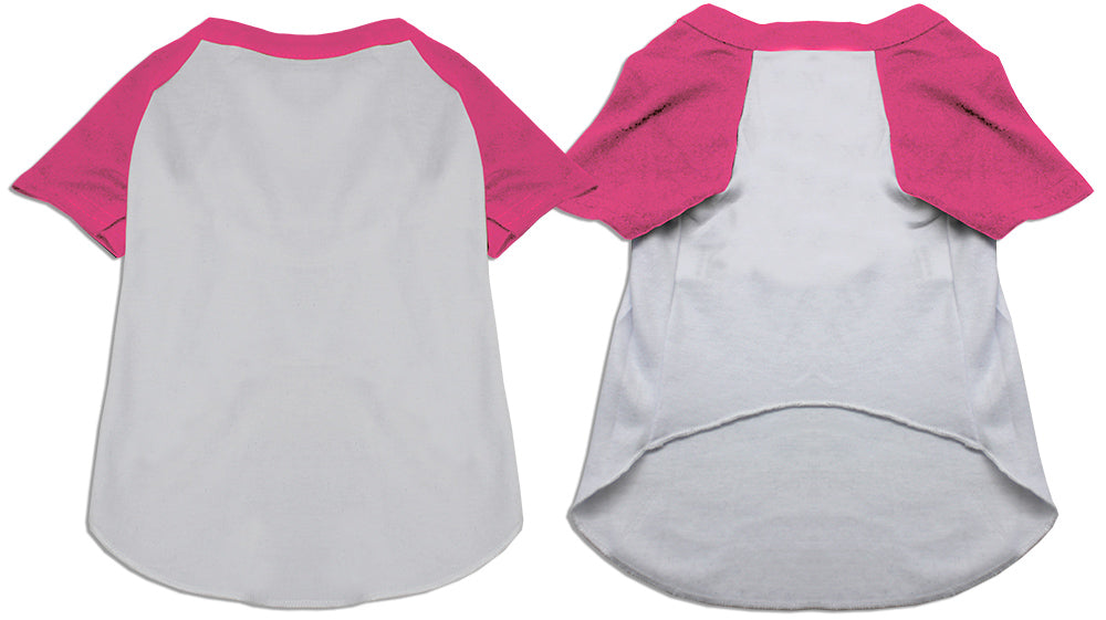 Custom Screen Print Raglan Shirt for Dogs Cats Pets