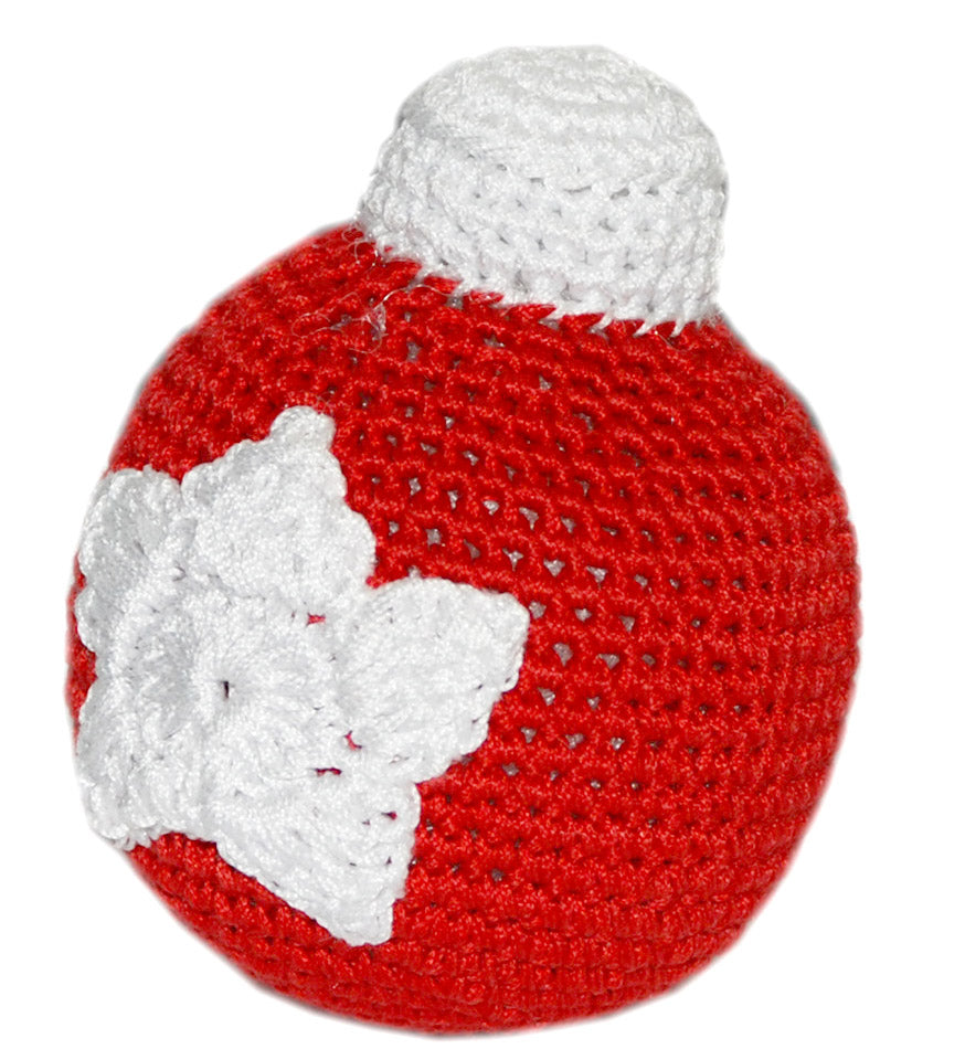 Christmas Ornament Ball Crocheted Knit Knack Pet Toy
