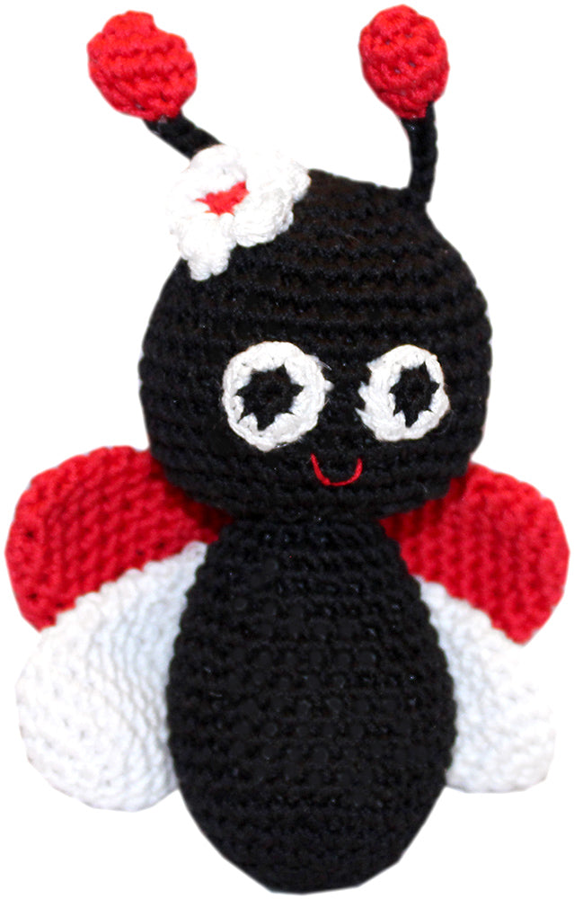Luna the Ladybug Crocheted Knit Knack Pet Toy