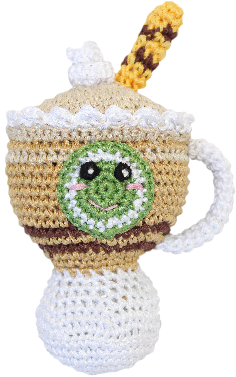 Latte Crocheted Knit Knack Pet Toy