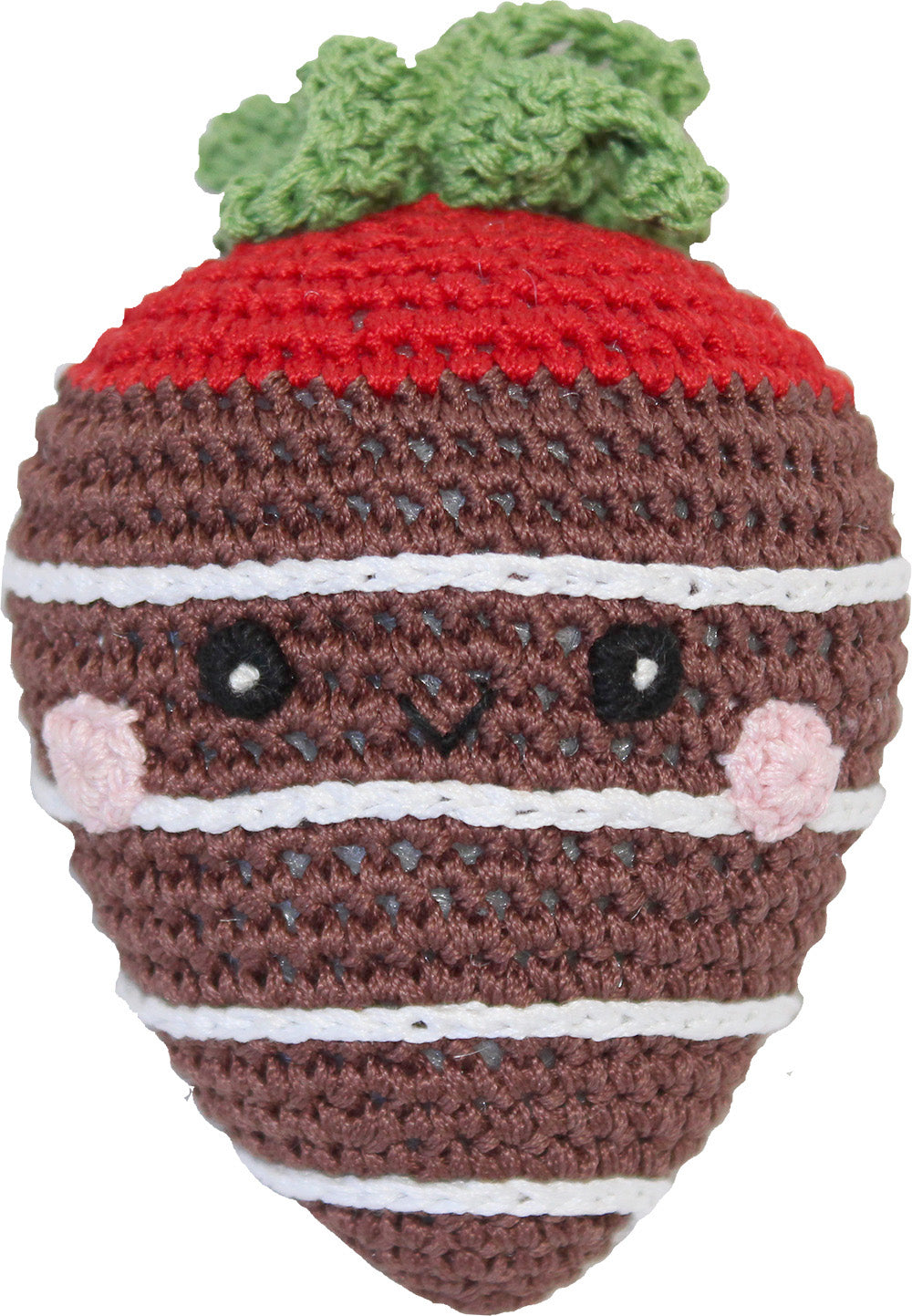 Milk Choc.Strawberry Crocheted Knit Knack Pet Toy